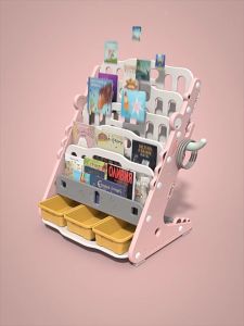 ชั้นวางหนังสือเด็ก ชั้นหนังสือเด็ก ชั้นเก็บของเด็ก ชั้นเก็บของในบ้าน คลินิกช้างแก่ความแข็งแรง 2 แบบ