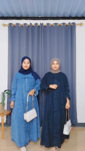MARSHANDA GAMIS JEANS / ZARA MAXI JEANS / DRESS BAJU WANITA JEANS JUMBO
