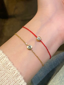 Low-profile Luxury Titanium Steel Single Diamond Zirconia Bracelet Womens Fashion Jewelry Subtle Wealth Elegant Charm