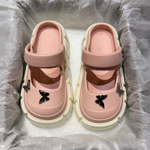 Dép Đế Dày Mùa Hè 2025 Cho Nữ Dép Đế Xuồng Hở Mũi Đế Cao Su Đế EVA Đế Xuồng Đế Dày Thời Trang Thường Ngày