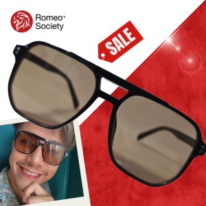 แว่นตาแฟชั่น CGRS120 แว่นตากันแดด เลนส์กระจกแท้ (V2. กรอบสีเหลี่ยม ขอบสีดำ เลนส์สีน้ำตาล) แว่นผู้ชาย