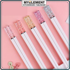 Myelement 5 Pairs Reusable Chopsticks Dishwasher Safe Fiberglass Chopsticks Set Non-Slip Easy to Use