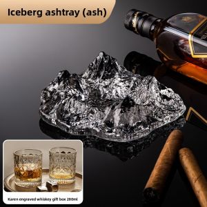 BOANG | Luxurious Japanese Style Crystal Glass Ashtray Fuji Mountain Ice