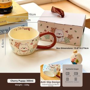 SHELI | Cute Dog Design Ceramic Mug For Office Home Gift