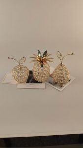 Hiasan Dekorasi Meja Kristal Gaya Eropa & Model Buah Nanas Pear Apel