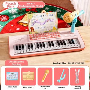 BABYSHOME | Multifunction Electronic Piano with Microphone for Kids