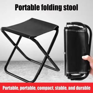 Outdoor Chair Camping Portable Folding Aluminum Foldable Fishing Chair Stool Seat Hiking Tools Picnic Camping Stool MIni Storage