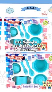 LB-1420 Feeding Set Alat Makan Bayi Perlengkapan Makan Bayi Tosca