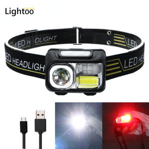 COB White / Red LED Headlamp Motion Sensor head lamp LED headlight Torch light head Flashlight headlight Rechargeable waterproof torchlight powerful Headlamp led super bright Fishing Flashlight hiking headlight flashlight heavy duty headlights