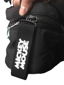 Cute Stain-Resistant Lightweight Wash Bag Shape Cosmetic Bag Black Down Feather Material Mickey Storage Large Capacity Portable