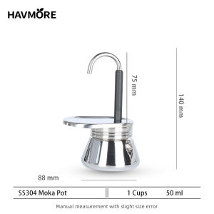1 2 4Cups Espresso Coffee Maker Stainless Steel Mini Moka Pot With Unique Design