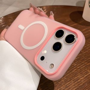 Luxury 2 IN 1 Magnetic Shockproof Case for iPhone 17 Air 16 15 14 Plus 13 12 11 Pro Max Liquid Silicone Magsafe Bumper Cover