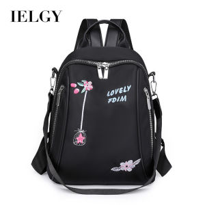 IELGY Backpack High-End Feel Large-Capacity Embroidered Travel Backpack Fashionable All-Match Ny
