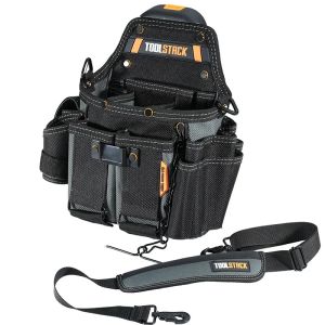 TOOLSTACK Túi Đựng Dụng Cụ Thợ Điện Túi Đựng Bộ Dụng Cụ Dịch Vụ Dung Tích Lớn Túi Đeo Vai Và Thắt Lưng Đa Chức Năng Vải Oxford Có Khóa Nhanh