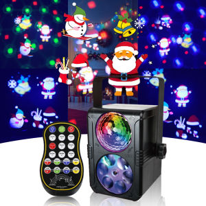 YSH Remote & Sound Control Stanta Luces Navideas Decor for Xmas Dj Disco Led Gobo Projector Christmas Light Decorative Lighting