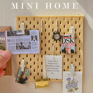 Miniature Wall Mounted Shelf for Dollhouse Sugar Bar Mini Model Furniture OB11 Scene 6 Points Hole Board Dollhouse Accessories