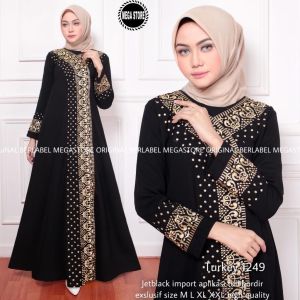 abaya bordir kimono PREMIUM / dress / gamis kekinian / dress kekinian
