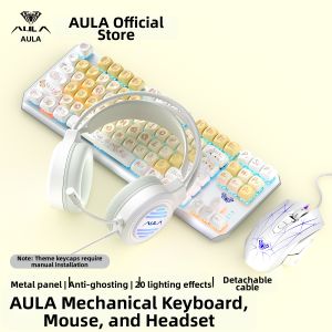 Aula | Wired Mechanical Keyboard Mouse Set for Gaming and Office