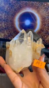 Cụm đá Thạch Anh tinh thể chấp nhọn pha lê thiền định tự nhiên vũ trụ cực mạnh 843