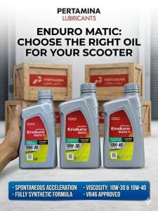 Pertamina Enduro Matic Engine Oil 1L 10W-30 - Spontaneous Acceleration - Fully Synthetic Formula
