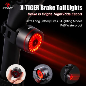 X-TIGER Rear Light Bicycle Smart Brake Sensing Tail Light IP65 Waterproof High Bright MTB Road BikeTaillight Cycling Accessories