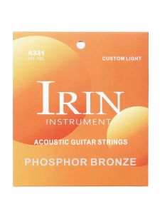 IRIN | IRIN A331 Acoustic Guitar Strings Hexagonal Alloy PVD Coated High Carbon Steel Core 6-String Folk Guitar Strings Guitar Parts