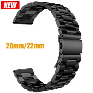 Stainless Steel band For Samsung Galaxy watch 7/FE/6/5 pro/4/Classic 20mm 22mm metal bracelet amazfit GTS-GTR-4-3-2e-mini strap