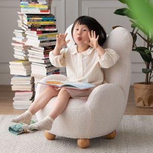 Mini Bear Sofa Chair for Children Reading Seat Baby Lazy Small Sofa Cute Girl Boy Cartoon Chair Modern Simple Style Fabric Furniture