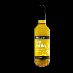 Allegro Vanilla Syrup | Cafe Grade Flavored Syrup for Coffee Latte Milk Tea Cocktails & Desserts 750ml