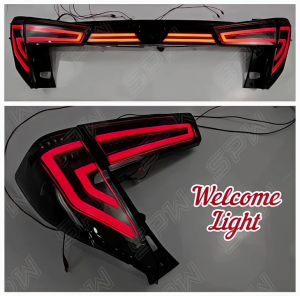 Toyota Innova (2016-2022) (A) 5pcs Tail Lamp Tail Light Rear Trunk Garnish Dynamic LED Daylight DRL Running Signal Brake Taillamp Taillight Taillamps Taillights 2016 2017 2018 2019 2020 2021 2022