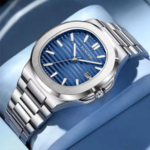 LIGE watch for mans Digital Mens Watches Top Luxury BANGWEI Series Quartz Wristwatch For Men All Steel Waterproof Clock+Box