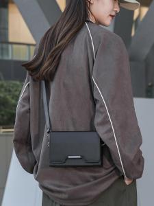 Mens Neuter Crossbody Bag Luxury Mobile Phone Hard Box Small Square Simple Box Bag Street Trend Magnetic Buckle Closure PU Leather