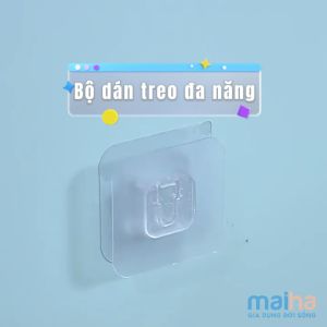 Bộ Móc Dán Tường Treo Đồ Đa Năng Dán Móc Gài Chữ U Treo Tranh Ảnh Ổ Điện Wifi Siêu Dính Bản Lớn 7x7CM