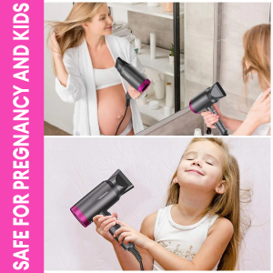 Vermax Ionic Hair Dryer Blower 1600W Portable Quick Dry Hot Cold Air Care Low-Noise 3 Heat Setting