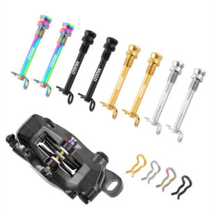 2pcs Titanium Bolts for Bicycle Disc Brakes Caliper Lightweight Mounting Screws Road MTB Brake Pad Bolts with Fixing Clip