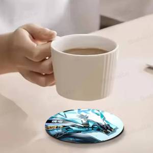 To Be Hero X Anime Printed Coasters Suitable for Daily Family Party Decoration Office Non-Slip Wooden Coasters