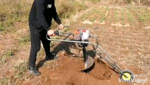 เครื่องขุดดินSkyline พร้อมโครงล้อและดอกเจาะดิน 8 นิ้ว มือถือ 80 วิตามิน