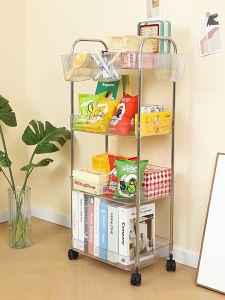 เสียงชั้นวางของ OKK รถเข็น รูปแบบโปร่งใส มีล้อเลื่อนและย้ายสะดวก 2/3/4 ชั้น วัสดุเครื่องคอมพิวเตอร์ รุ่นฮิต ส่งล้าง!