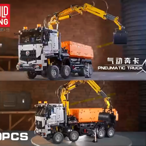Đồ Chơi Lắp Ráp Xe Tải Cần Cẩu Khi Nen MKing 19007 – 2970 Chi Tiết – Xe Công Trình Điều Khiển Cơ