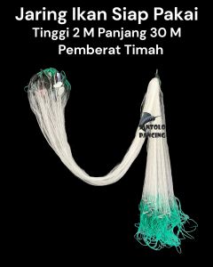 Jaring Ikan Siap Pakai Tinggi 2m Panjang 30m