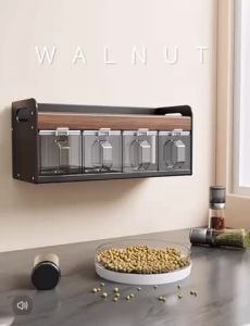 ที่ใส่เครื่องปรุง มีชั้นวางของด้านบนและสามารถแขวนติดผนังได้