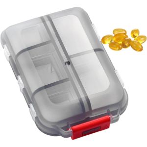 10 Grids Pill Case Portable Small Weekly Travel Pill Organizer Portable Pocket Pill Box Pill Container