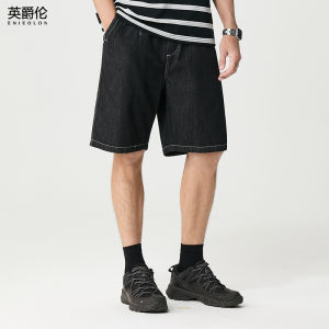 Enjeolon | Vintage Denim Original Straight Loose Summer Shorts