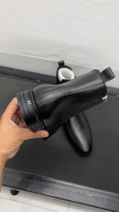 Mẫu Giầy Da nam - Giầy Chelese boot nam da bò tấm dế cao su khâu