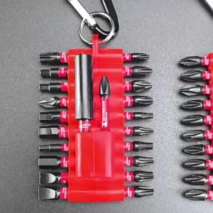 PRO 22 Pcs of Impact Screwdriver Bits Set with Organizer Sleeve 25mm Magnetic S2 Steel Multi Driver Bits Set and 1Pc Bit Holder