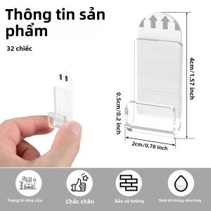 Giá Đỡ Đĩa Than Acrylic Trong Suốt Gắn Tường Tự Dính Dành Cho Album LP CD - 18/24/32 Đĩa Giá Đỡ Trưng Bày Đĩa Than Trên Tường Thân Thiện Với Môi Trường Trang Trí Nhà Cửa