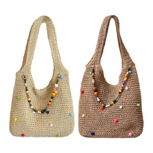 [Winnereco Flagship Mall]กระเป๋าสะพายข้างผู้หญิงความจุใหญ่ ทำจากฟางถักคุณภาพสูง เหมาะสำหรับเดินทางและกิจกรรมกลางแจ้ง