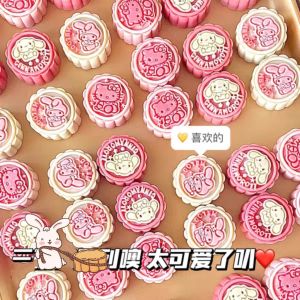 Kitty Cat KT Cat Mooncake Hand Press Style Baking Pastries Ice Skin Mooncake Home Baking Kitchen Cooking Utensils BBQ Tools