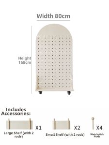 XIAOMUNOLIANGPIN | Folding Room Divider Shelf Wooden