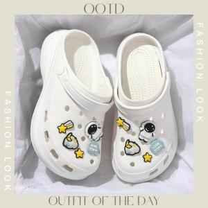 Tsion รุ่นใหม่ รองเท้าแตะแฟชั่น รองเท้าผู้ลายอวกาศสวยสับน่ารักสุด พื้นนุ่มใส่สบายห้ามพลาด